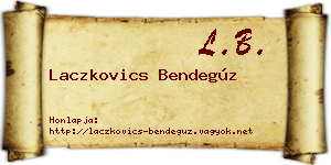 Laczkovics Bendegúz névjegykártya