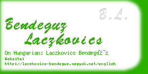 bendeguz laczkovics business card